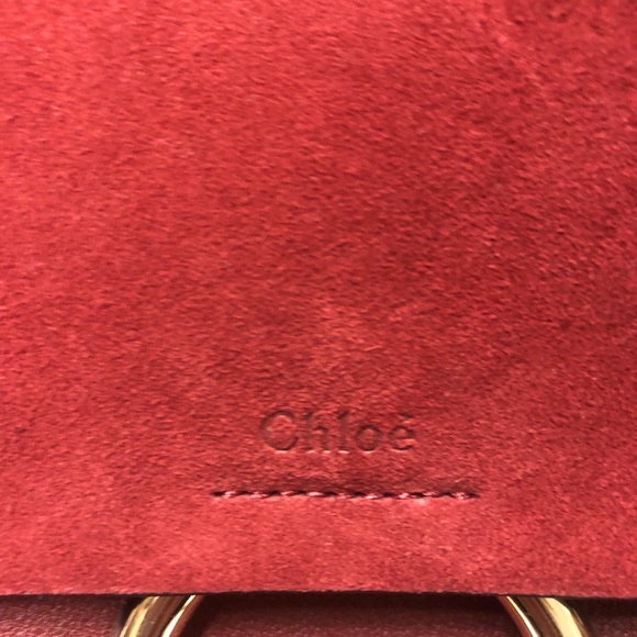 chloe small faye backpack burgundy/wine  NEW - Picture 2 of 8
